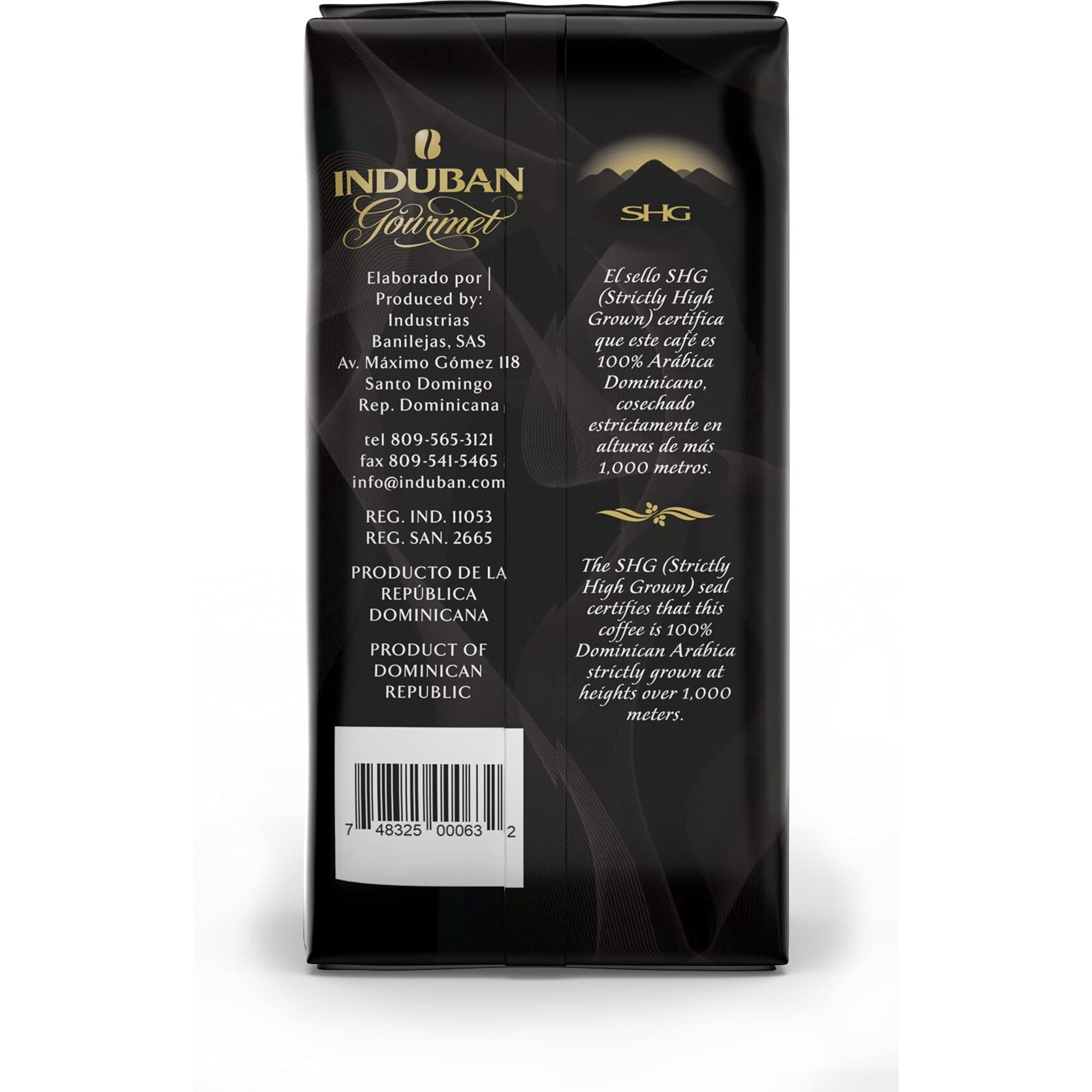 Induban Gourmet, 16 Oz Bag, Ground Coffee, Medium Roast - Premium 100% Arabica Coffee From The Dominican Republic (Pack Of 4)