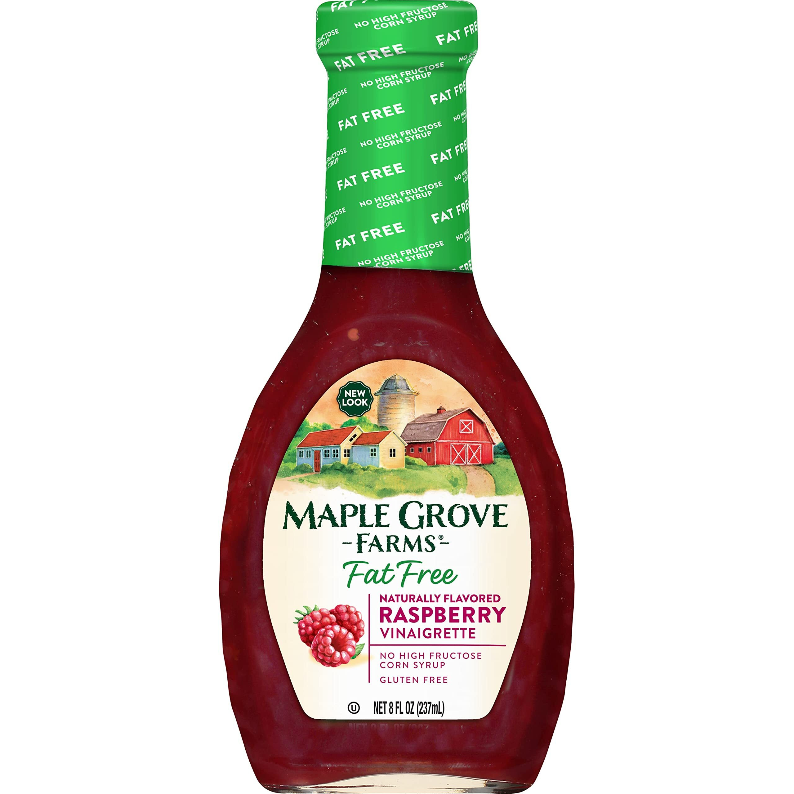 Maple Grove Farms Fat Free Salad Dressing, Raspberry Vinaigrette, 8 Ounce (Pack Of 12)