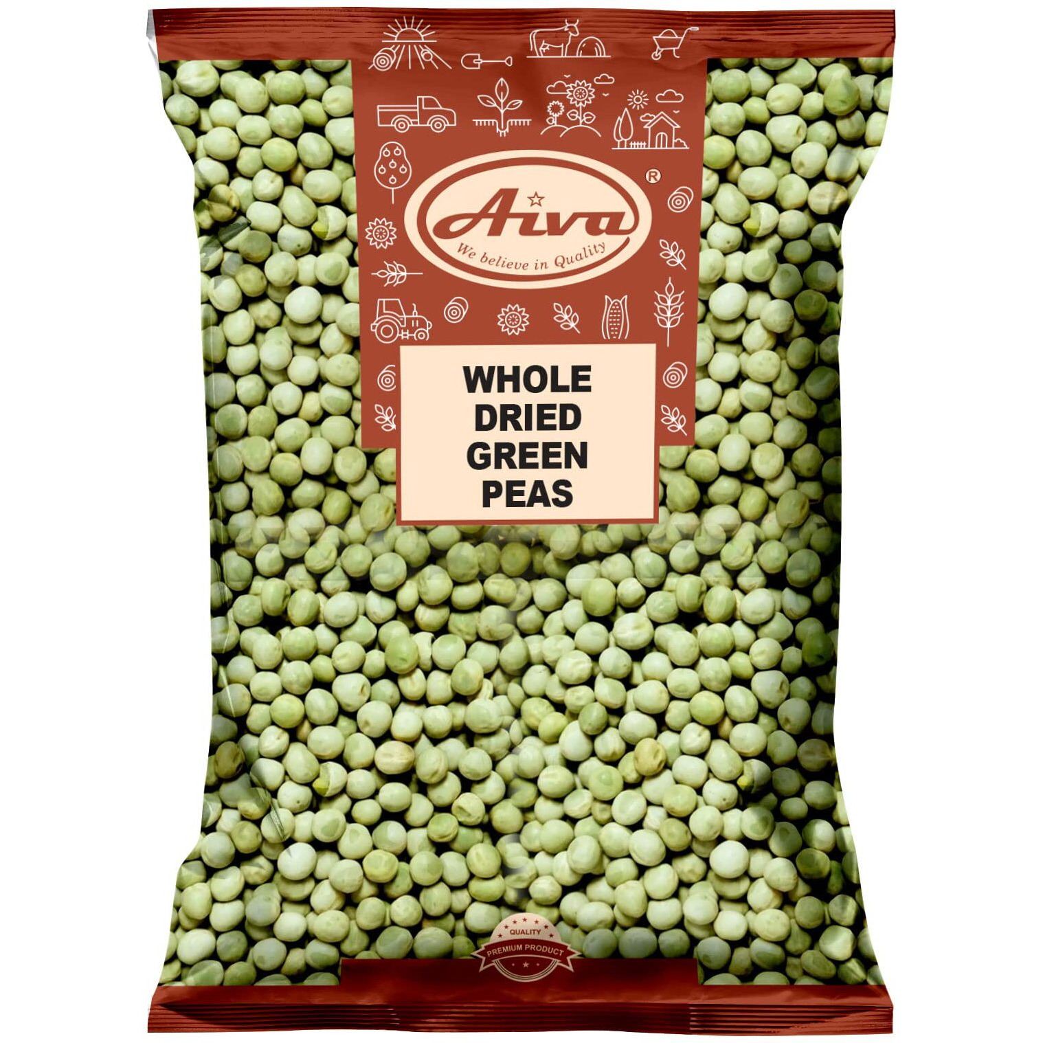Aiva - Dried Green Peas (Vatana) - 4 Lb