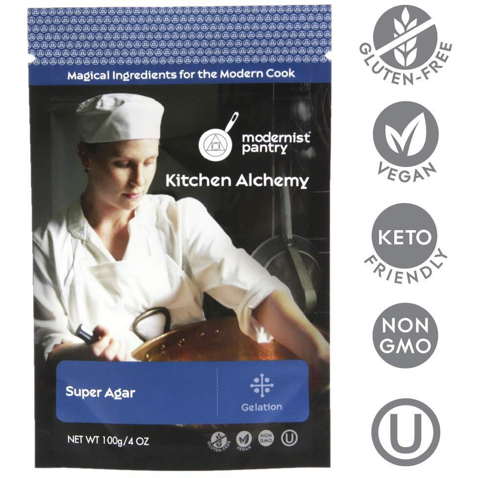 Pure Super Agar Powder - High Gel Strength Gracilaria Algae  Non-Gmo Vegan Ou Kosher Certified - 100G/4Oz