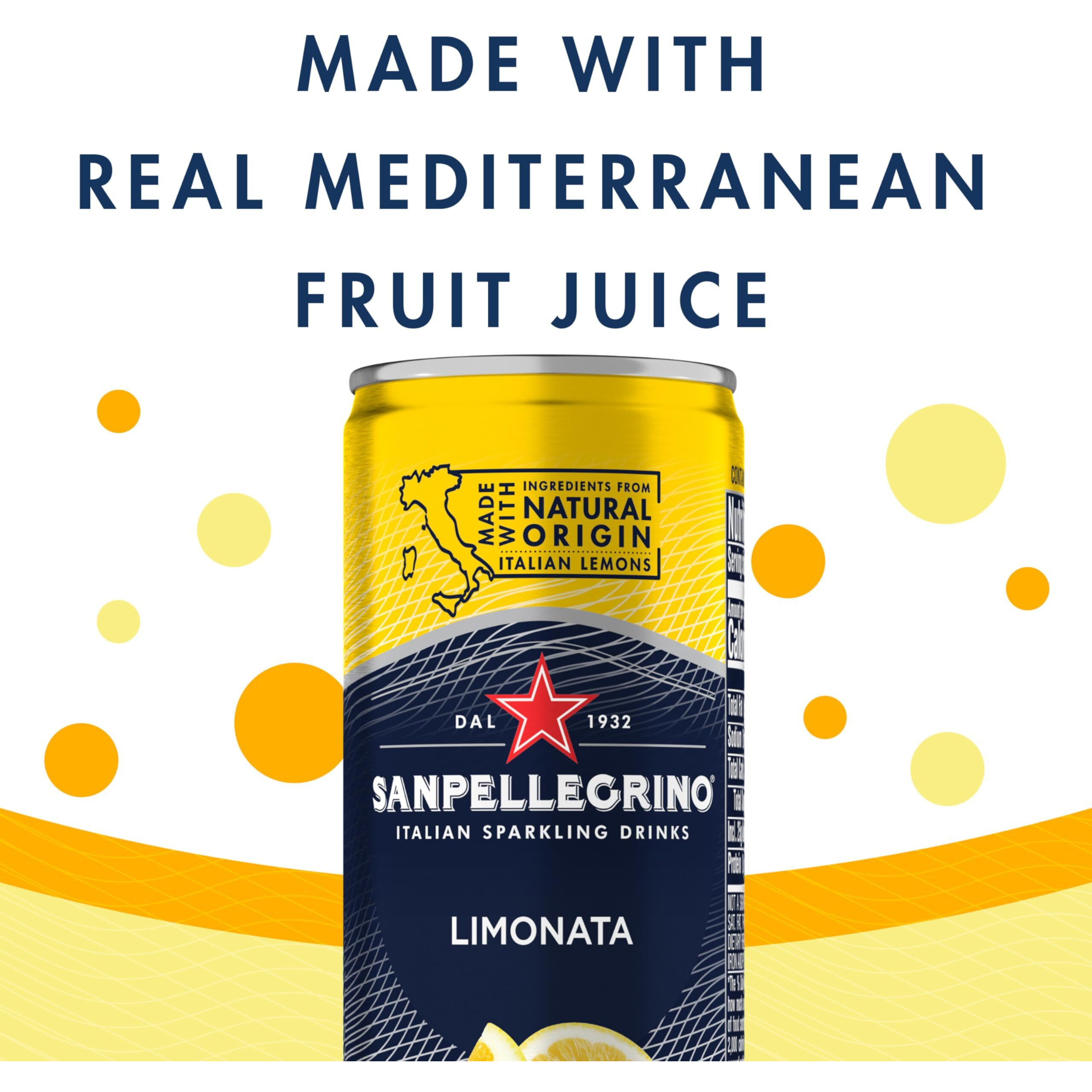 Sanpellegrino Italian Sparkling Drink Limonata, Sparkling Lemon Beverage, 24 Pack Of 11.15 Fl Oz Cans