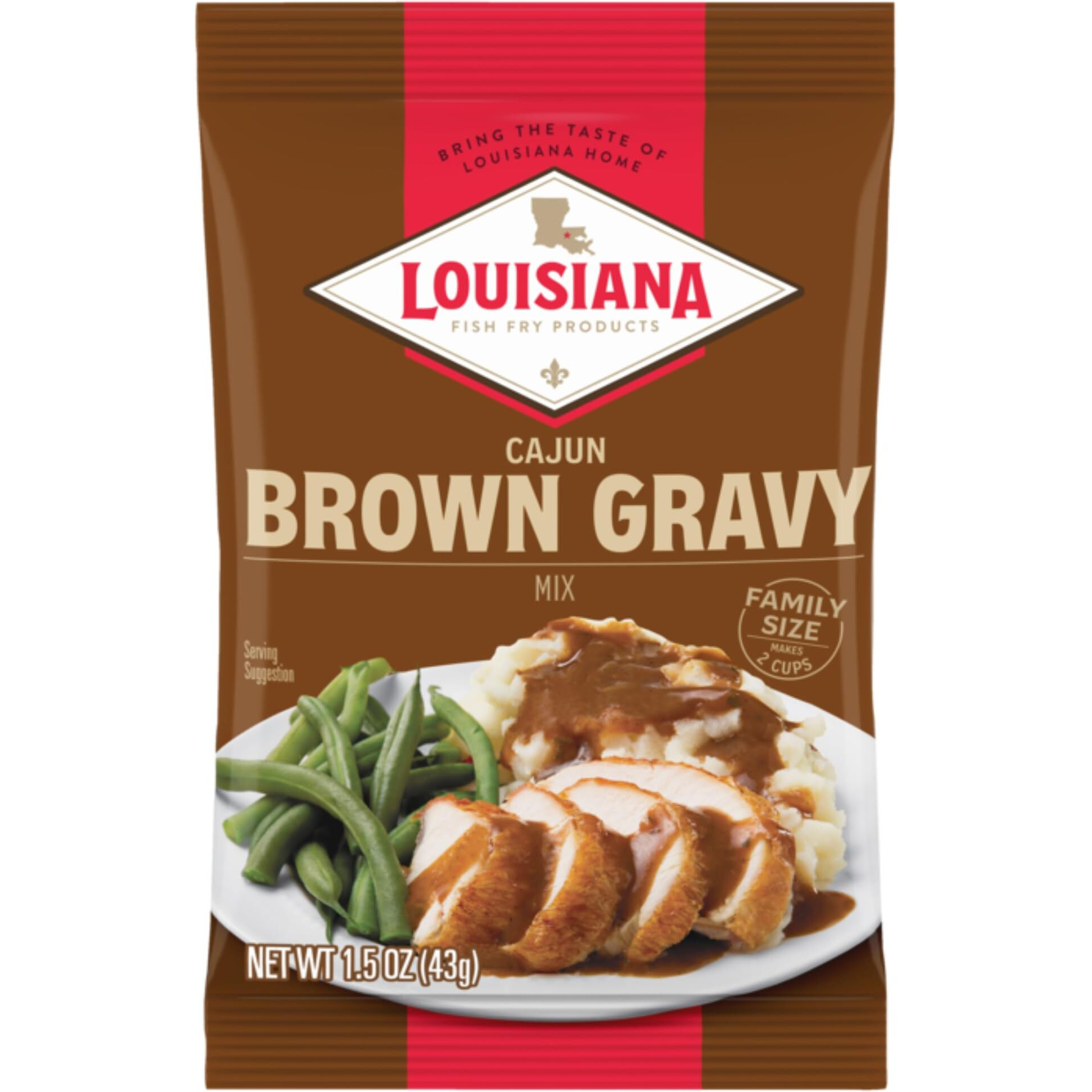 Louisiana Fish Fry Products Brown Gravy Mix, 1.5 Oz (Pack Of 12)