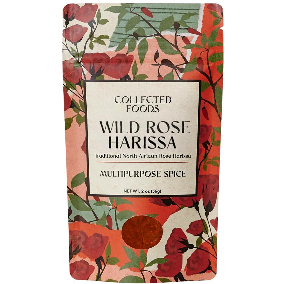Premium Rose Harissa Spice A Beautifully Crafted Blend Of Peppers And Rose Petals - Exclusive Small Batch Spice Rose Blend - 2 Oz (1 Package)