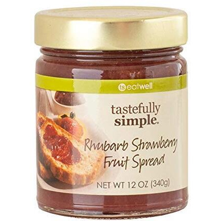 Tastefully Simple Rhubarb Strawberry Fruit Spread, 12 Ounce
