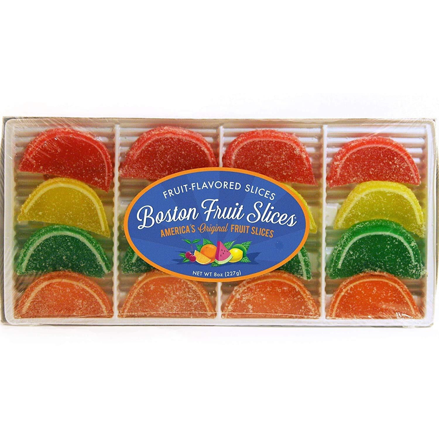 Boston Fruit Slices - 8Oz Tray - America's Original Fruit Slices - Vegan, Gluten Free, Completely Allergen Free