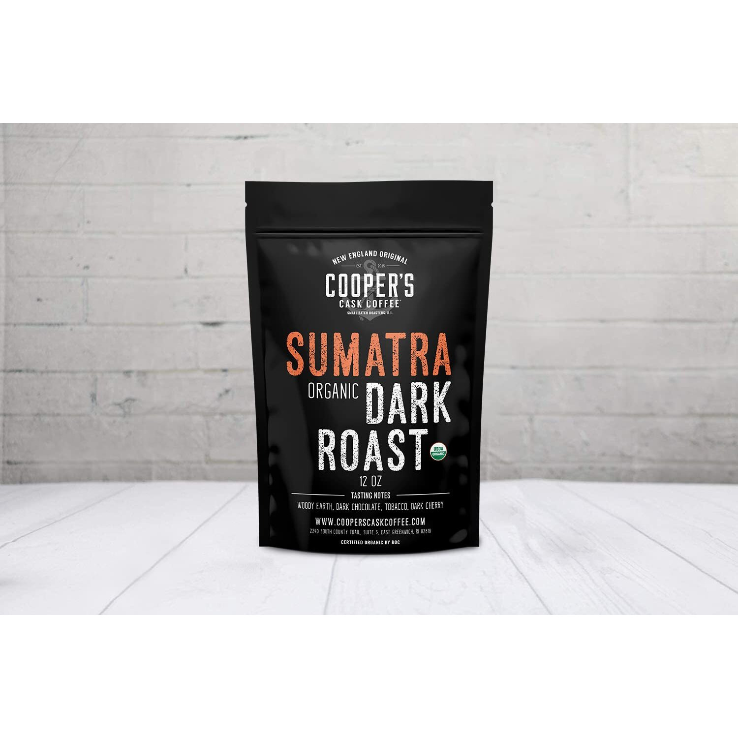 Organic Dark Roast Sumatra, Smooth And Rich Single Origin Grade 1 Premium Coffee - 12 Oz Bag (Whole Bean)