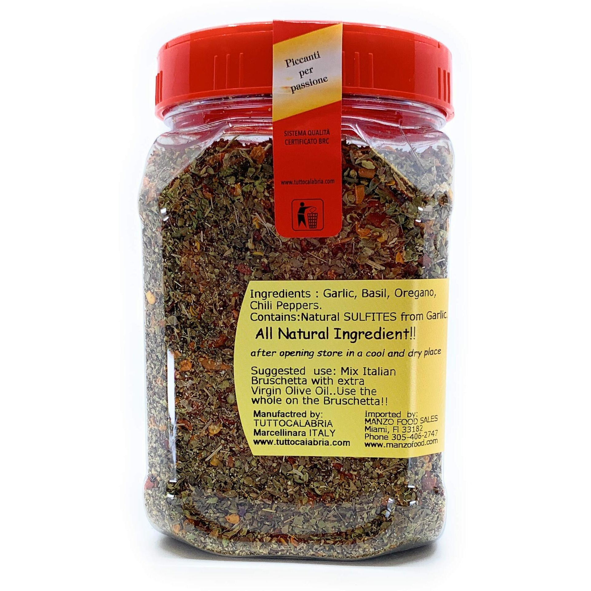 Bruschetta Seasoning Mix, A Blend Of Italian Spices, Grown In Italy, Product Of Calabria, 200G, Tuttocalabria