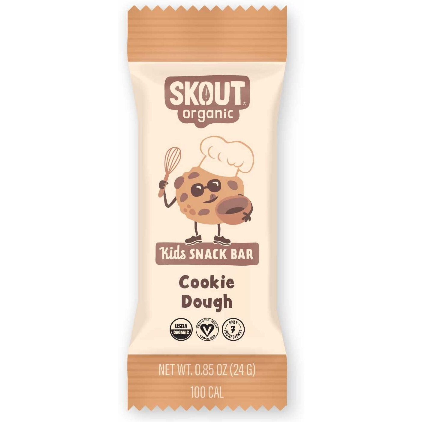 Skout Organic Cookie Dough Kids Snack Bars (18 Pack) | Organic Kids Snack Bars | School Snacks & Lunch Snacks | Vegan & Paleo | Gluten, Dairy, Grain, Peanut Free