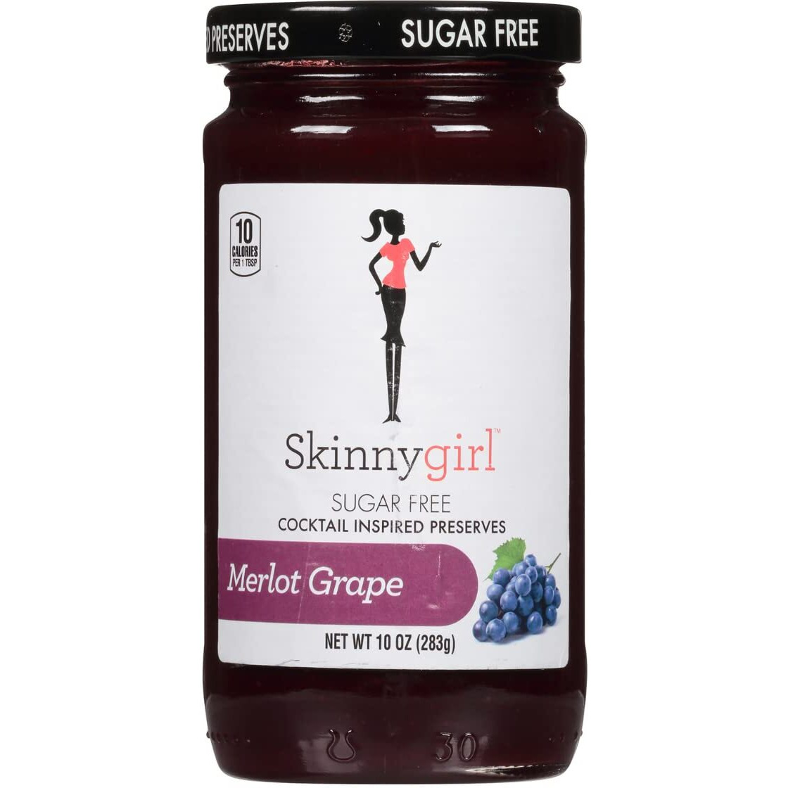 Skinnygirl Sugar Free Kosher Preserves Variety Pack, Strawberry, Concord Grape, And Blackberry, 10 Ounce Jars (Pack Of 3)
