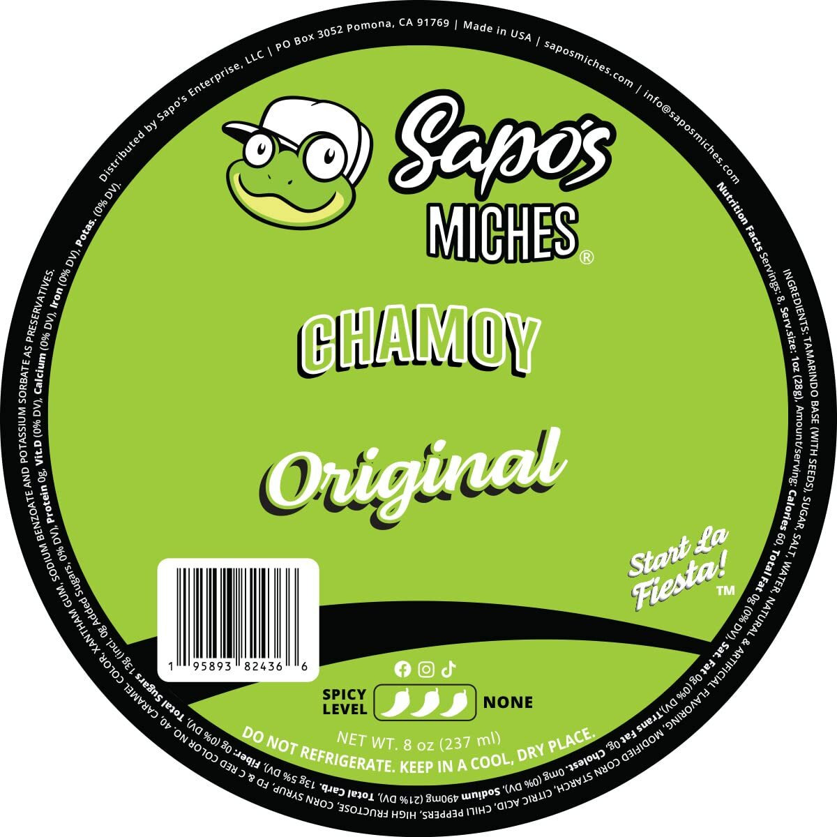 Sapo's Miches Chamoy Rim Rimming Paste Sauce Candy Dip For Drinks, Micheladas, Fruit, 8 Oz (Original)