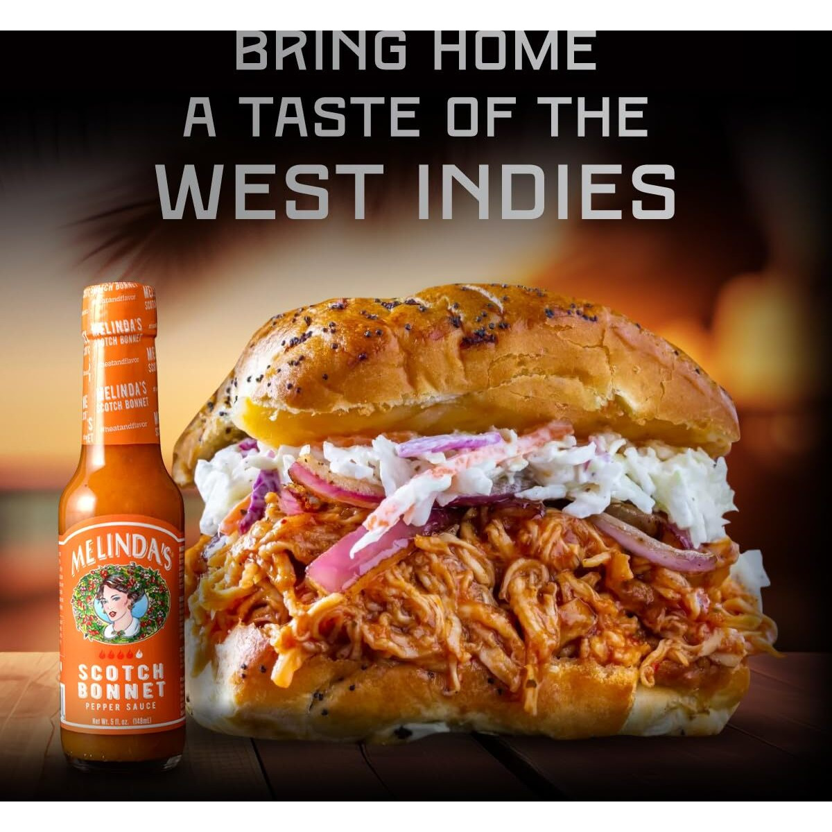 Melindas Scotch Bonnet Hot Sauce - Gourmet Scotch Bonnet Pepper Sauce - Made With Scotch Bonnet Peppers, Carrots, Papaya & Lime Juice - Keto, Kosher, Vegan, Gluten Free Hot Sauce - 5Oz, 4 Pack