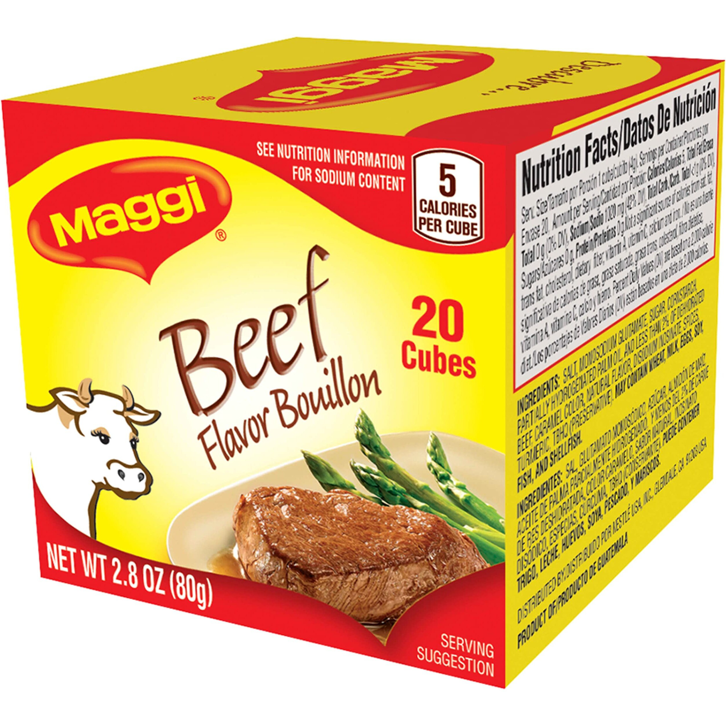 Maggi Beef Flavor Bouillon Cubes 2.8 Oz. Box