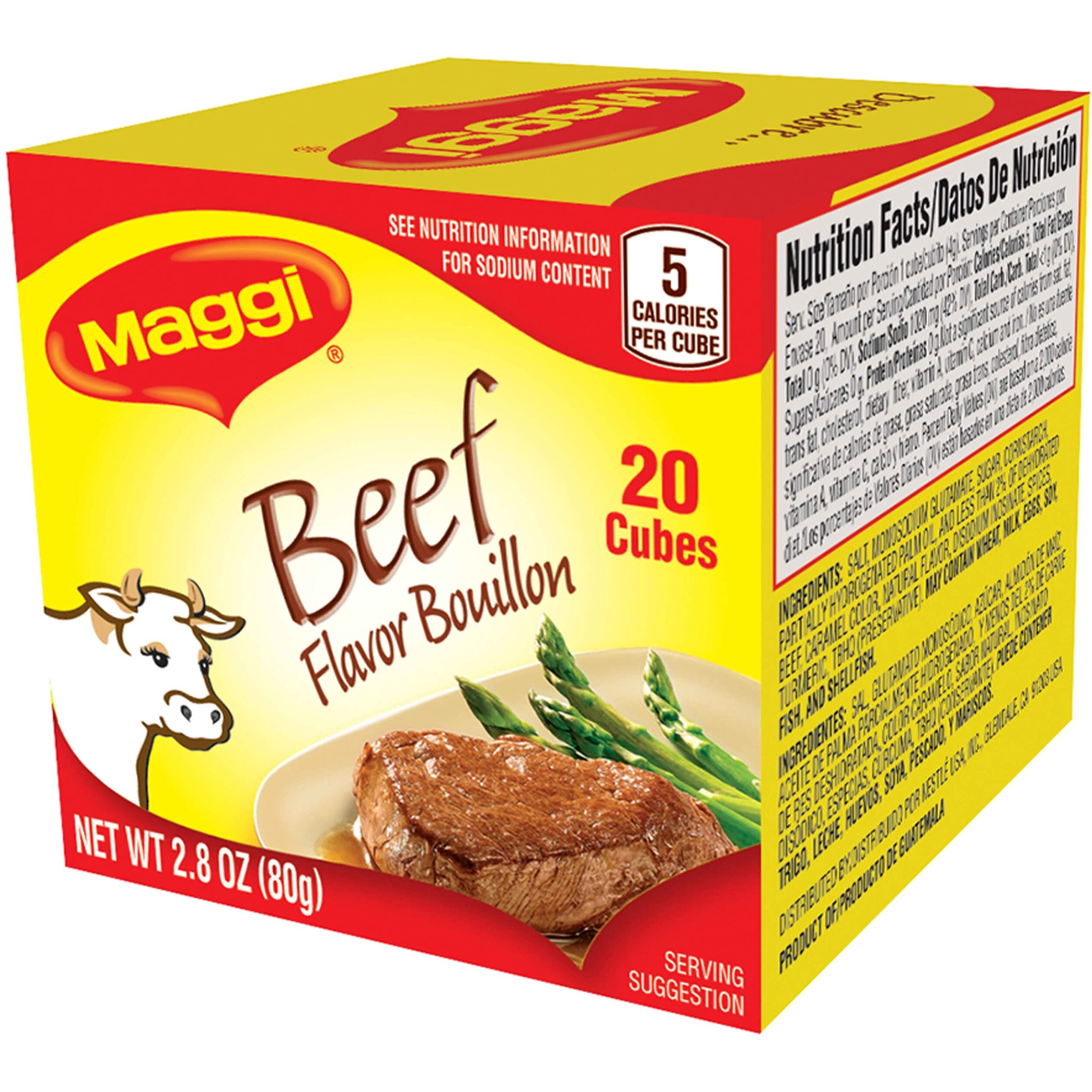 Maggi Beef Flavor Bouillon Cubes 2.8 Oz. Box