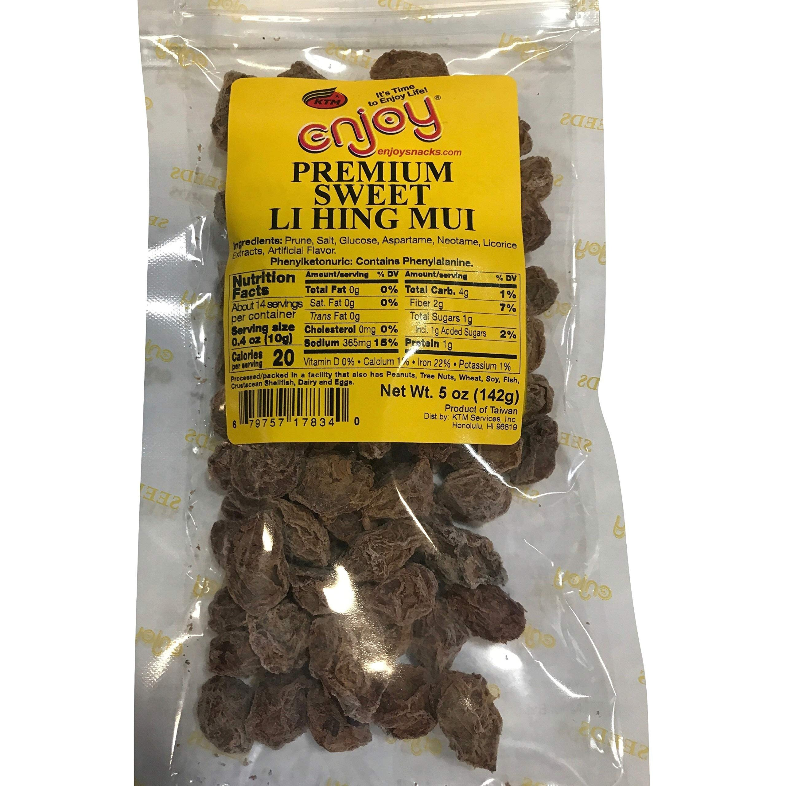 Enjoy Hawaii Premium Sweet Li Hing Mui Dried Plums