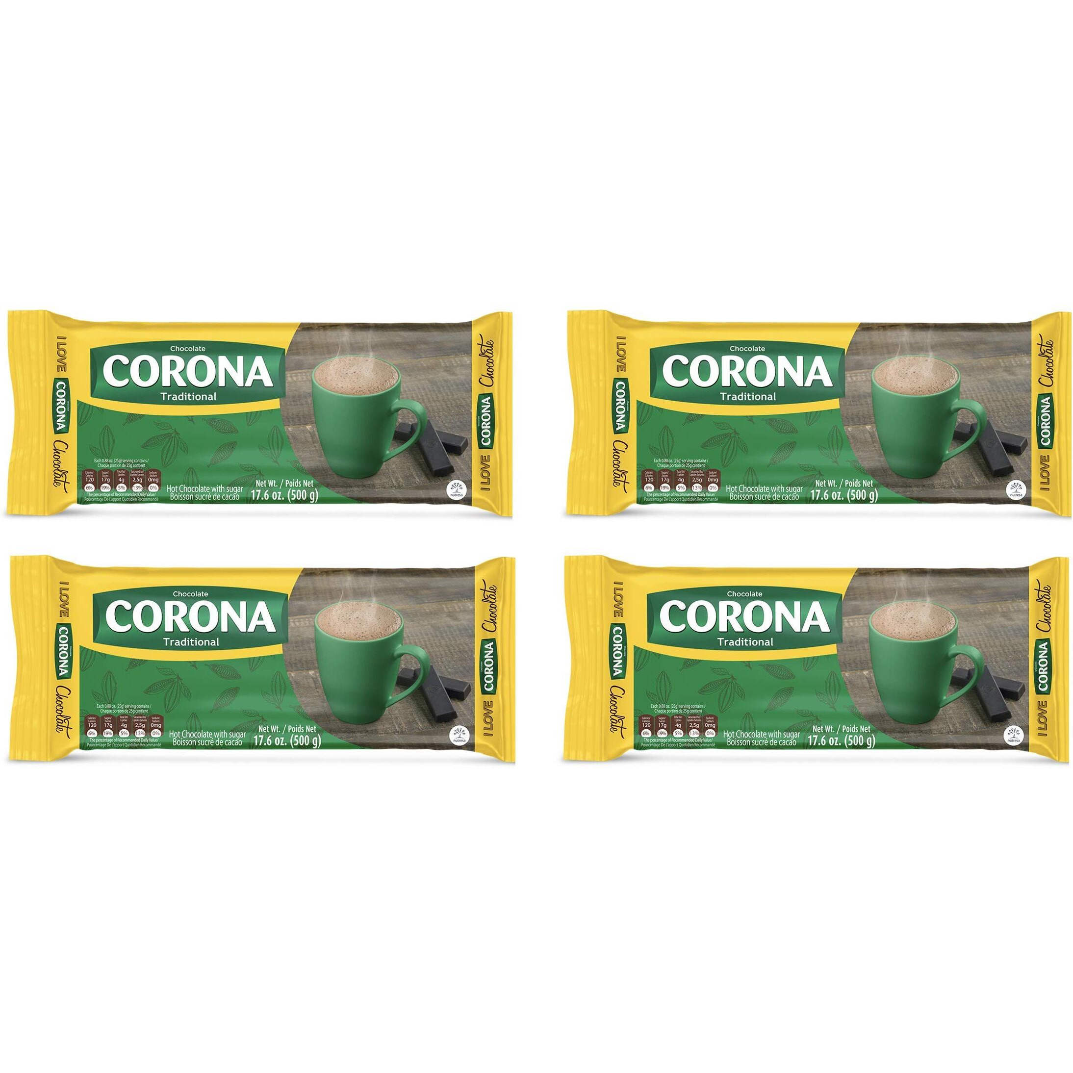 Corona Sweet Chocolate Bars, No Cholesterol Or Trans-Fat, Delicious On-The-Go Treat, 17.6 Ounce (Pack Of 4)