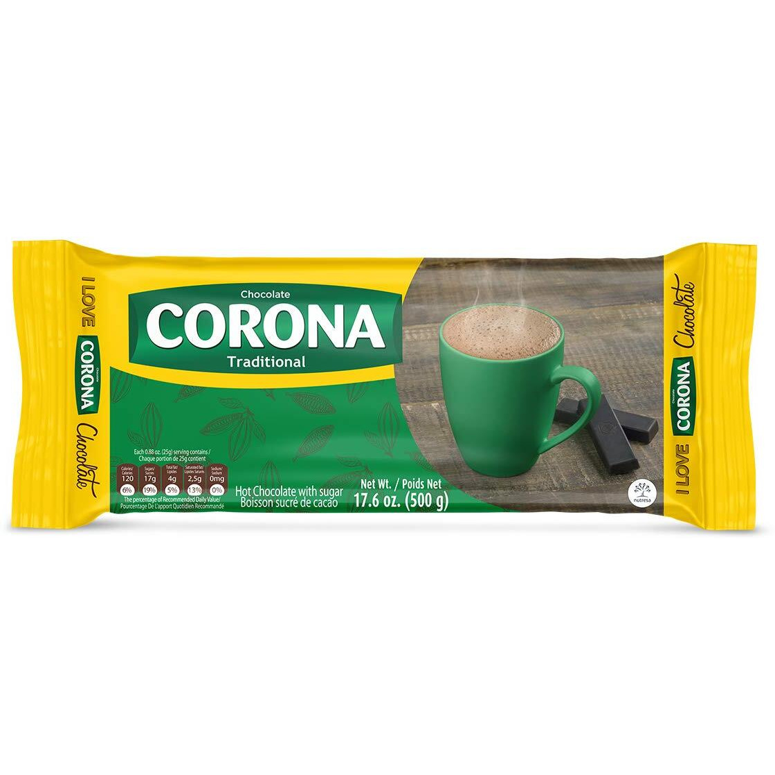Corona Sweet Chocolate Bars, No Cholesterol Or Trans-Fat, Delicious On-The-Go Treat, 17.6 Ounce (Pack Of 4)