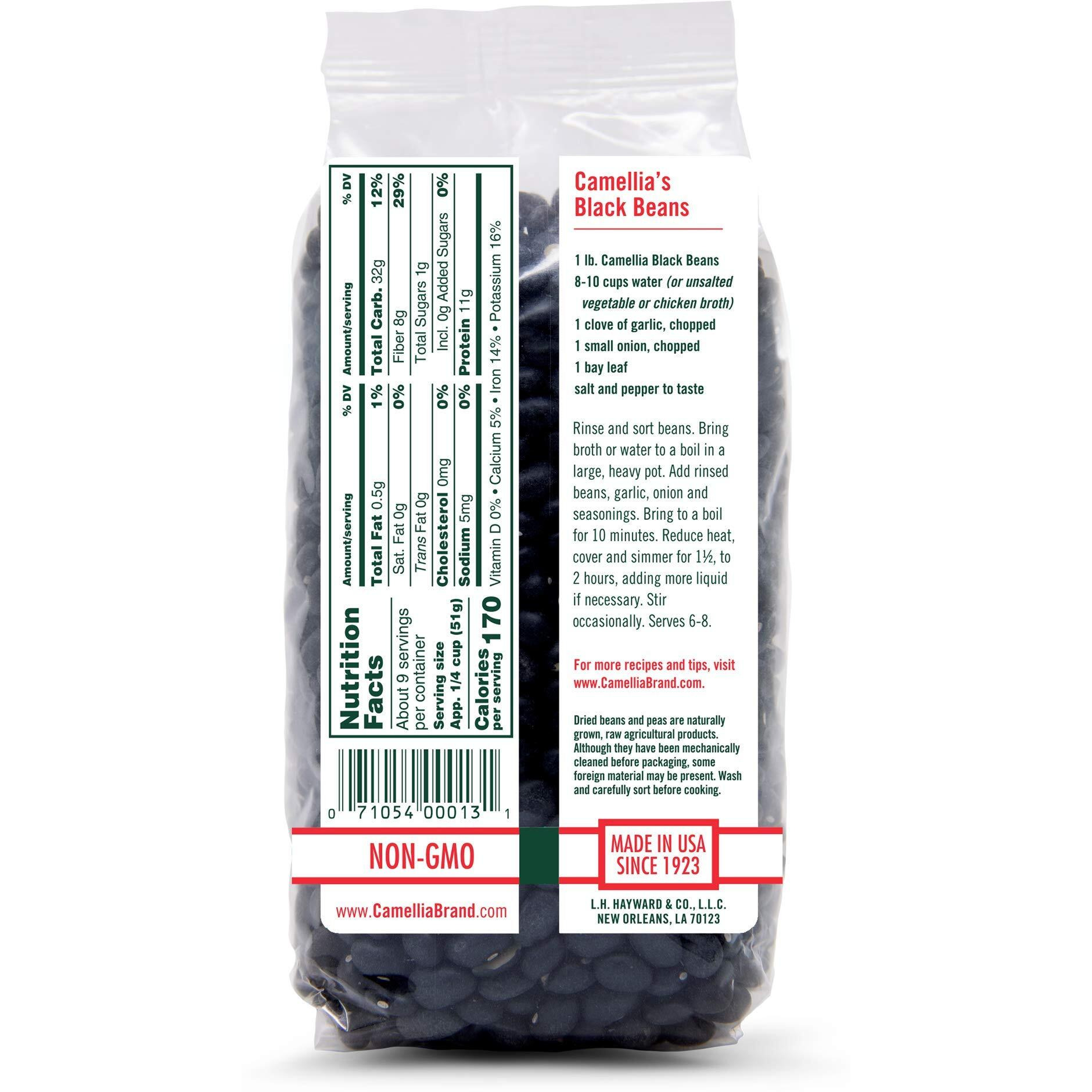 Camellia Brand Dried Black Beans, 1 Pound (Pack Of 2)