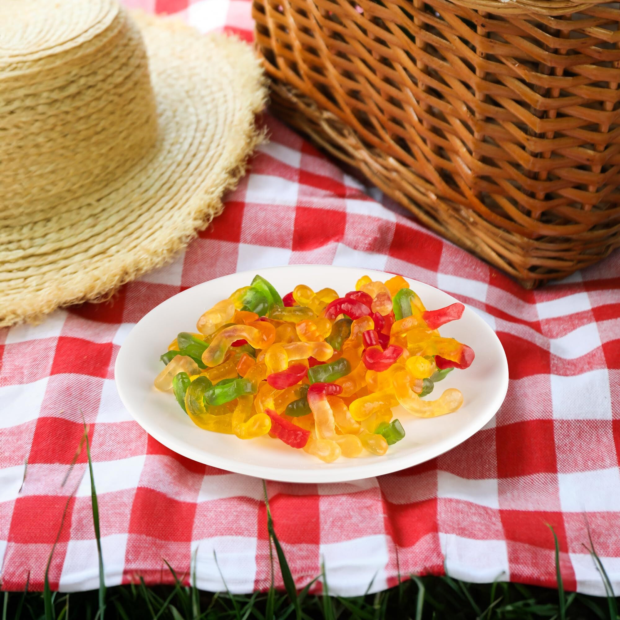 Candy Break Fruity & Sweet Gummy Worms 5 Lbs Share Size Bag - Chewy Gummy Bulk Candy Pack - Snacks For Kids & Grown Ups