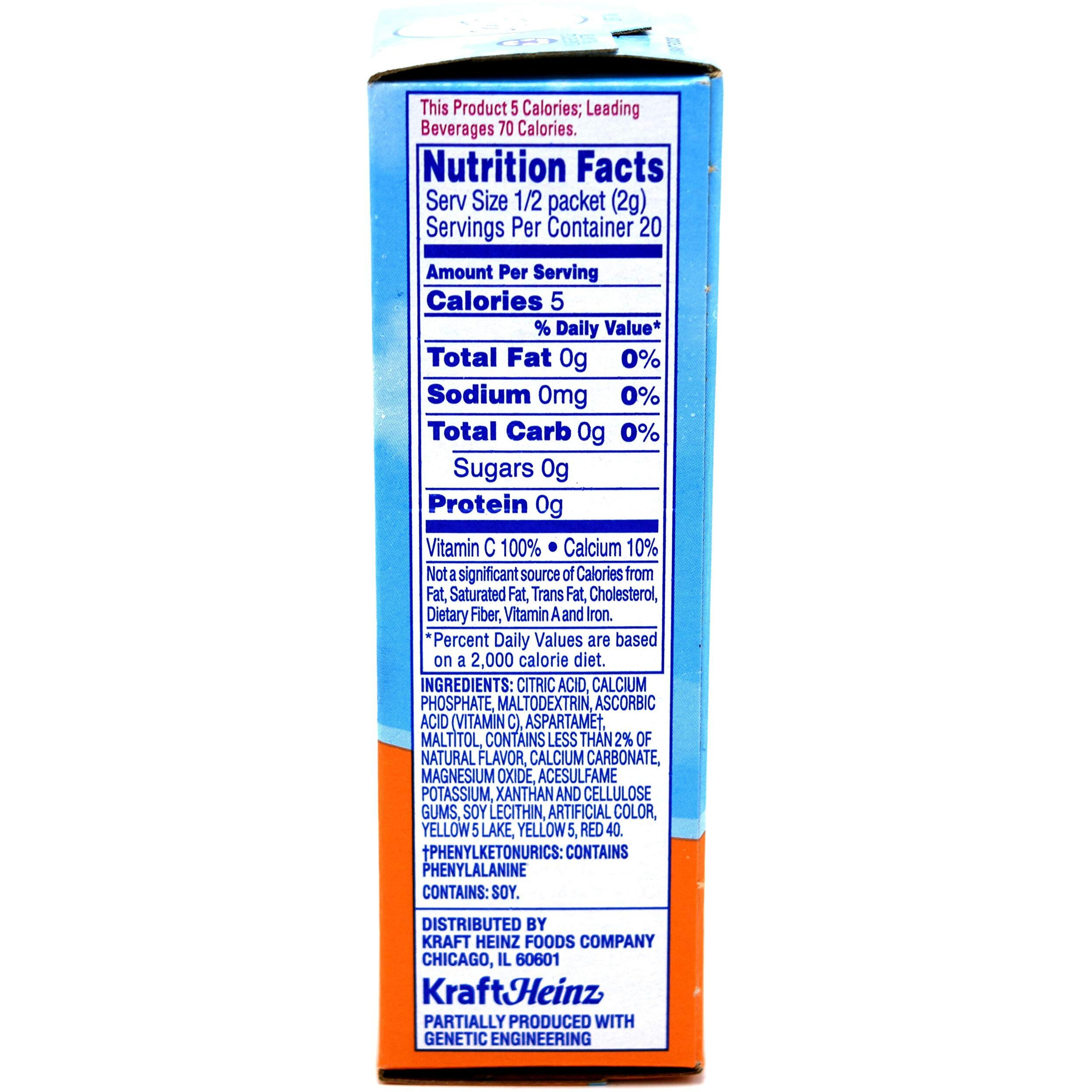 Crystal Light On The Go Packets, Classic Orange With Vitamin C And Calcium, 10 Ct