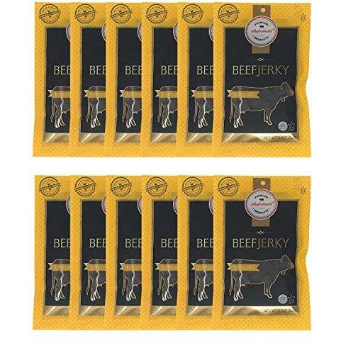 Aufschnitt Grass Fed Beef Jerky - Low Sodium, Certified Kosher - Halal And Keto Friendly - 12 Pack, Teriyaki