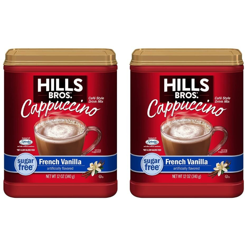 Hills Bros. Flavor Coffee (Sugar-Free French Vanilla, 12 Ounce (Pack Of 2)