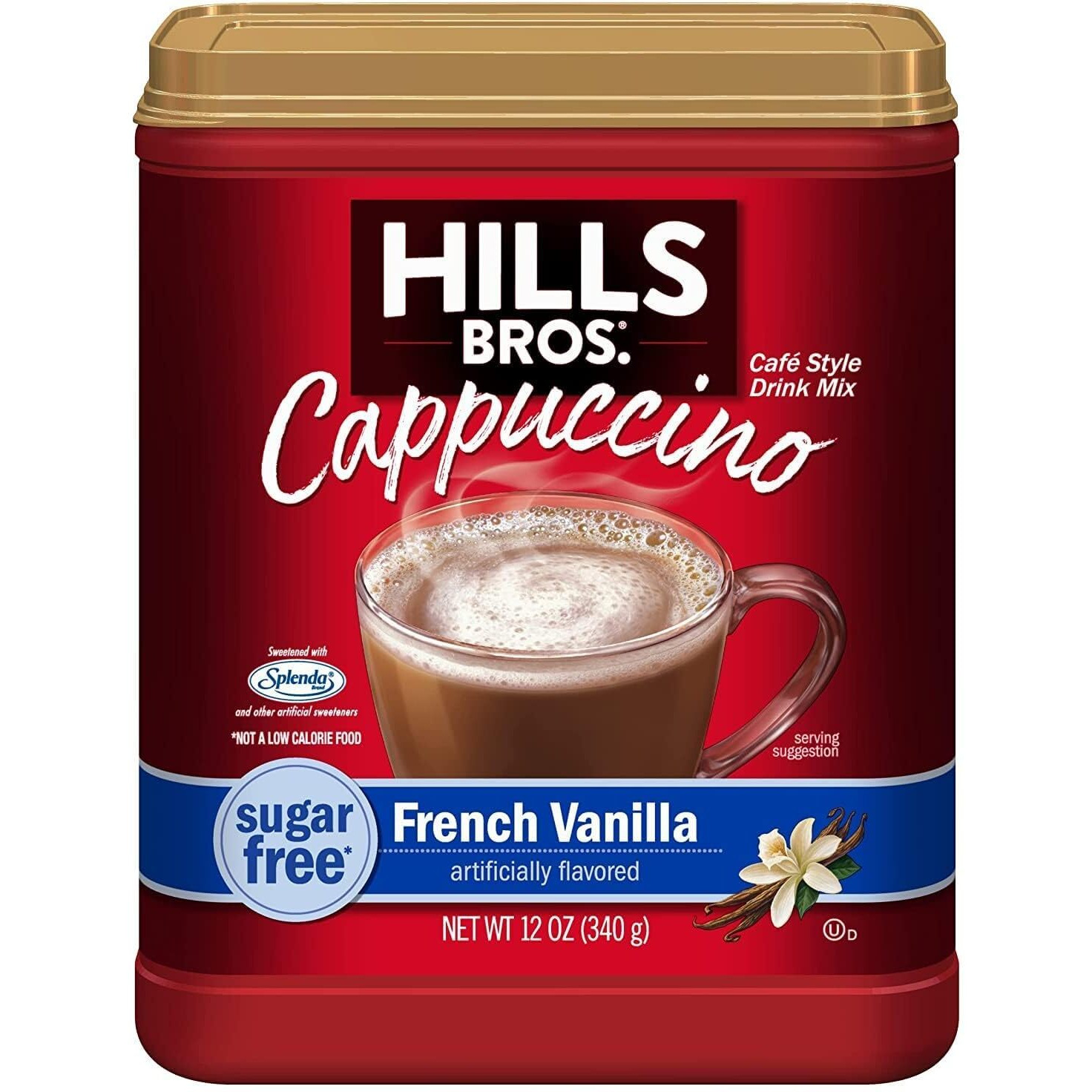Hills Bros. Flavor Coffee (Sugar-Free French Vanilla, 12 Ounce (Pack Of 2)