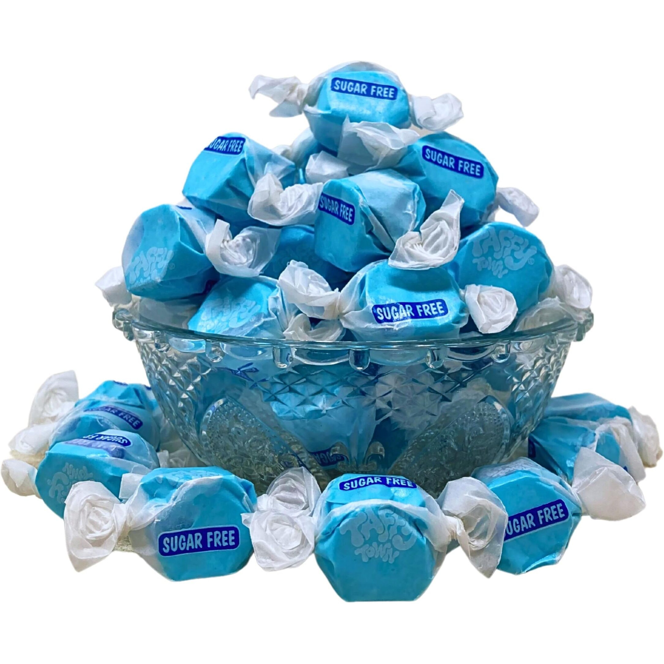 Sugar Free Blue Raspberry Salt Water Taffy - 1Lb (16Oz)