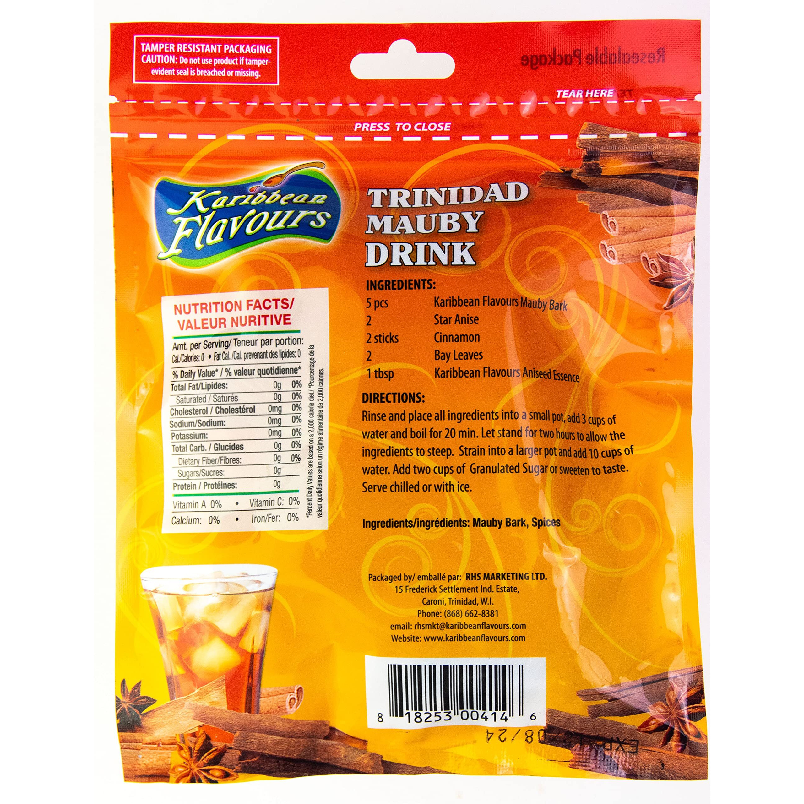 Mauby Bark And Spices | Mavi | Maby | Bitter Bark | Makes Cool Refreshing Beverage (3 Oz (Pack Of 2))