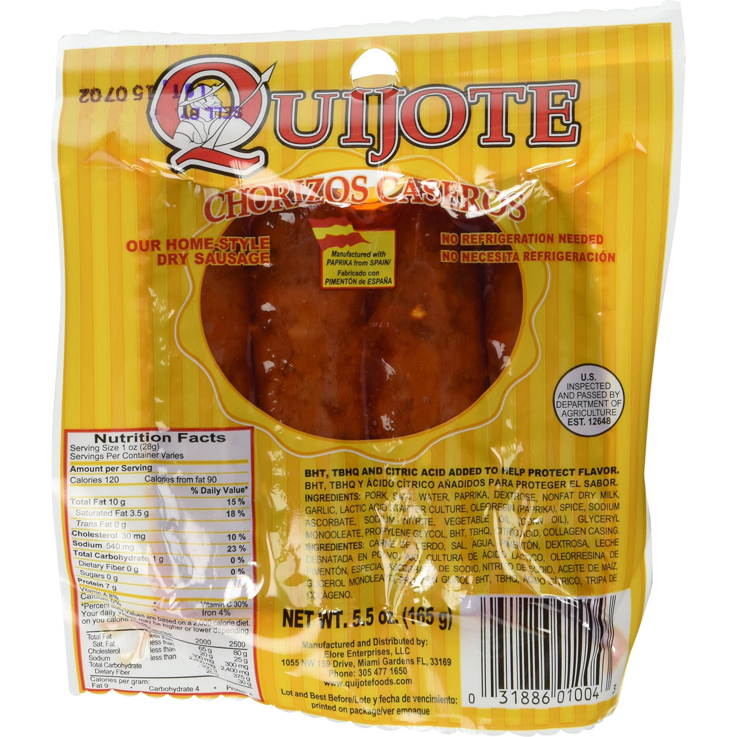 Quijote Chorizos Caseros 4 Pk