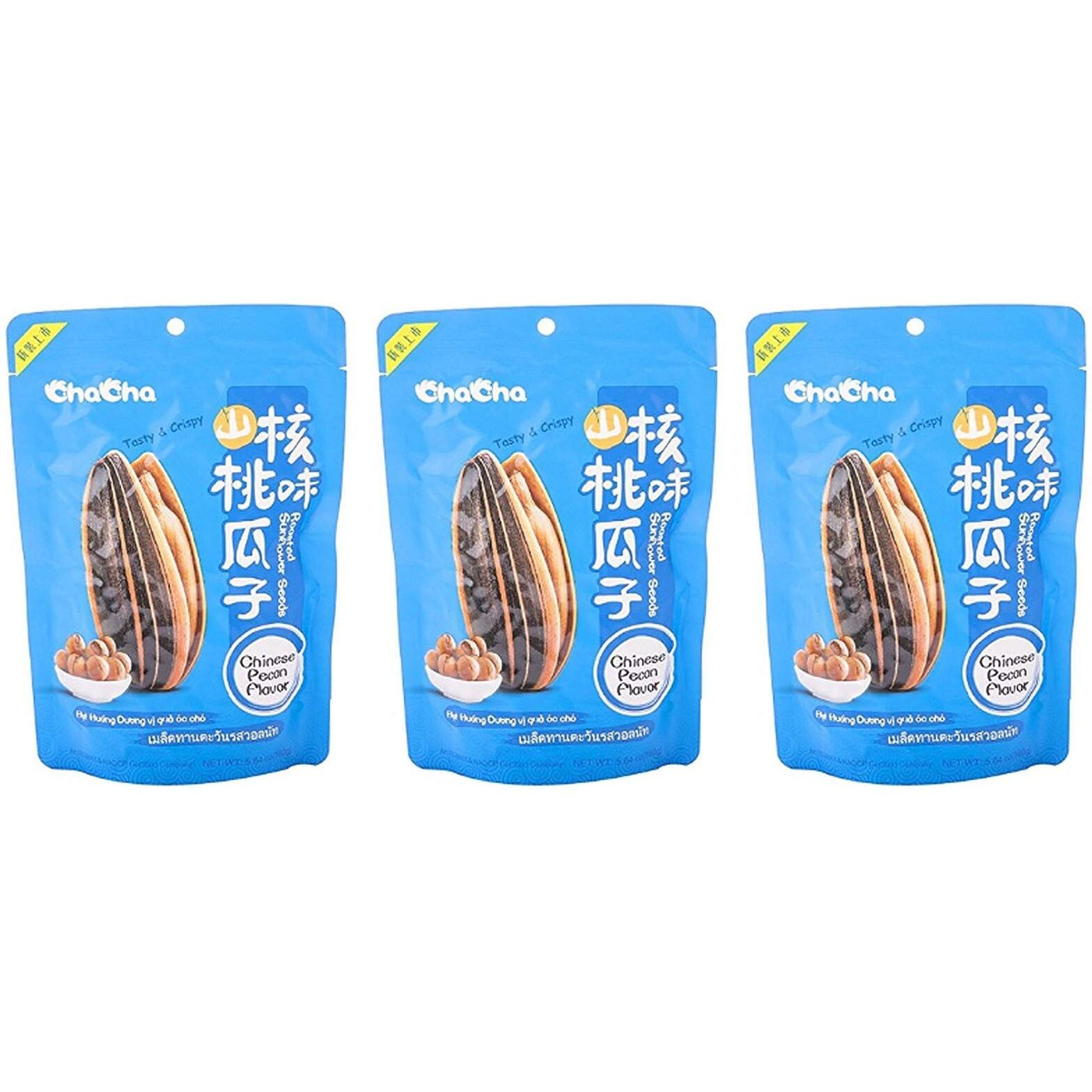 Chacha Roasted Sunflower Seeds Chinese Pecan Flavor, (3 Pack, Total Of 16.92Oz)