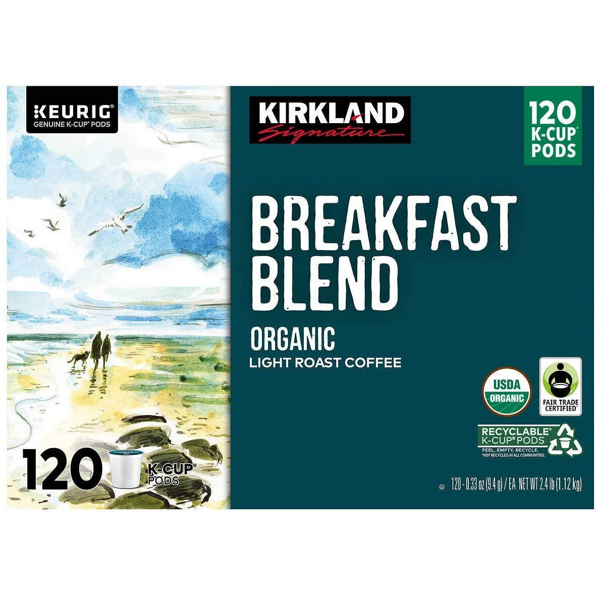 Kirkland Signature Breakfast Blend K-Cup, 120 Count