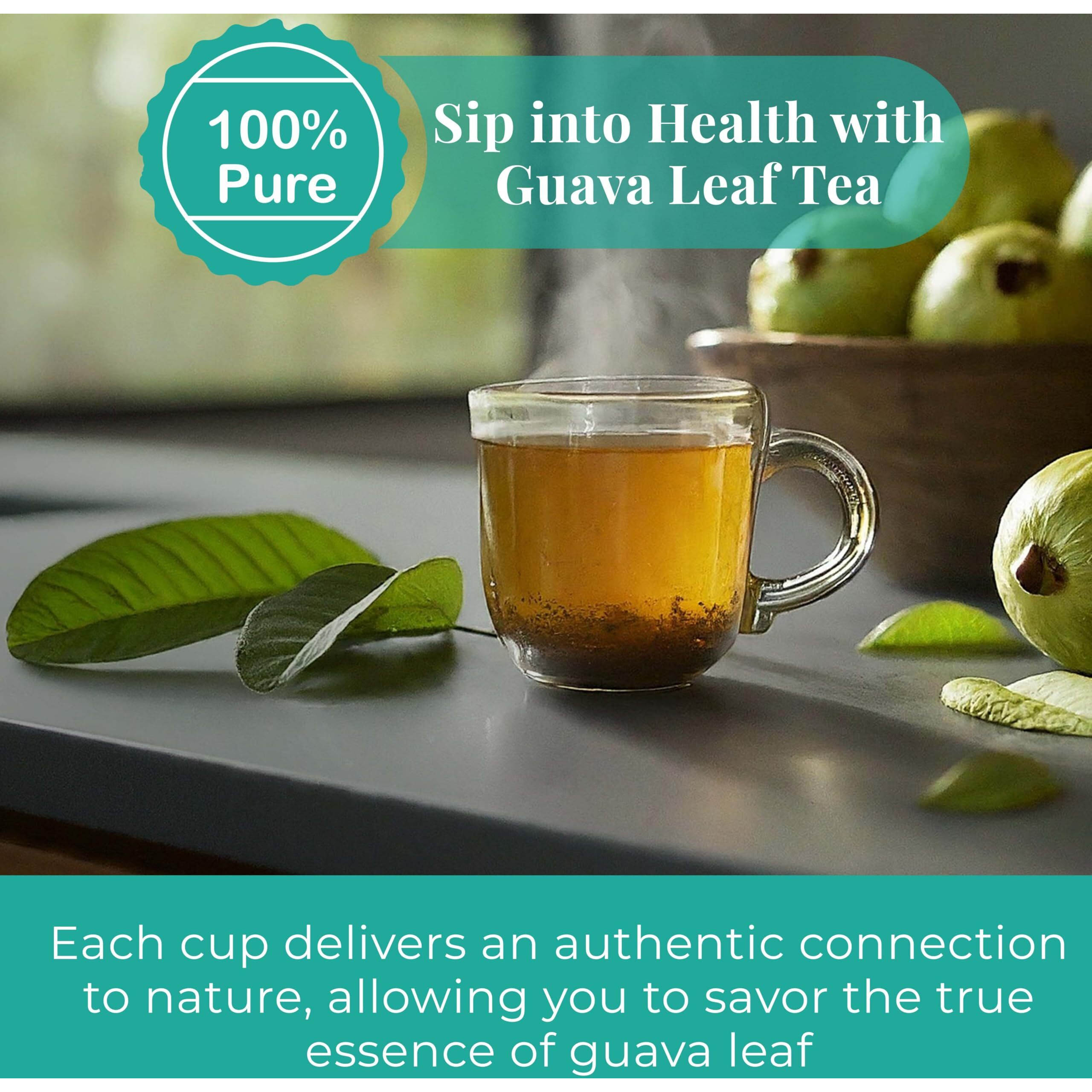 Akshit Dried Guava Leaves, 2.6Oz, Hojas De Guayaba Secas, Dried From Fresh Guava Leaves, 2.6Oz, Guava Loose Leaf Tea, No Additives, Non Gmo, Vegan.