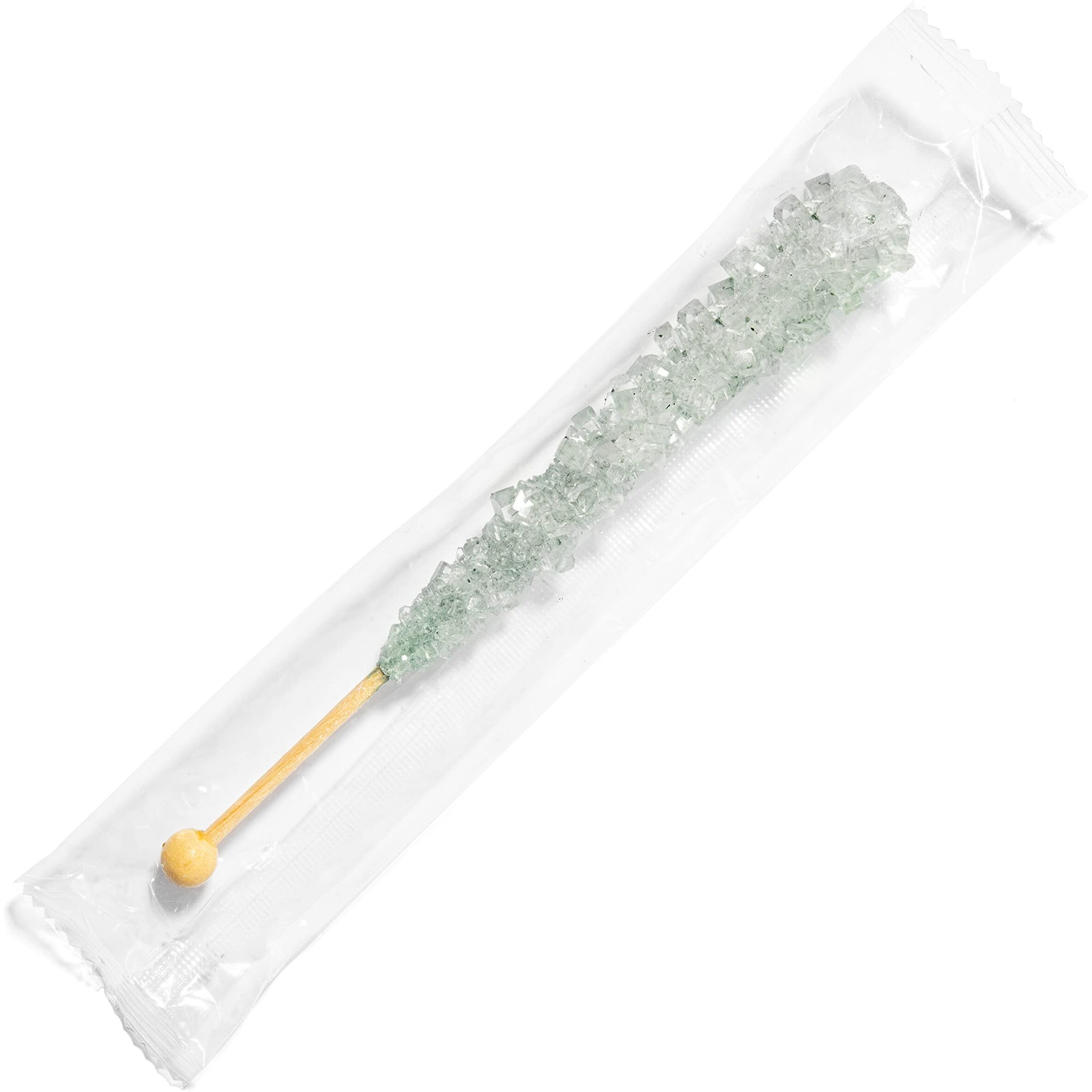 Candy Envy - Silver Rock Candy Sugar Sticks - Original Sugar Flavored - 24 Indiv. Wrapped