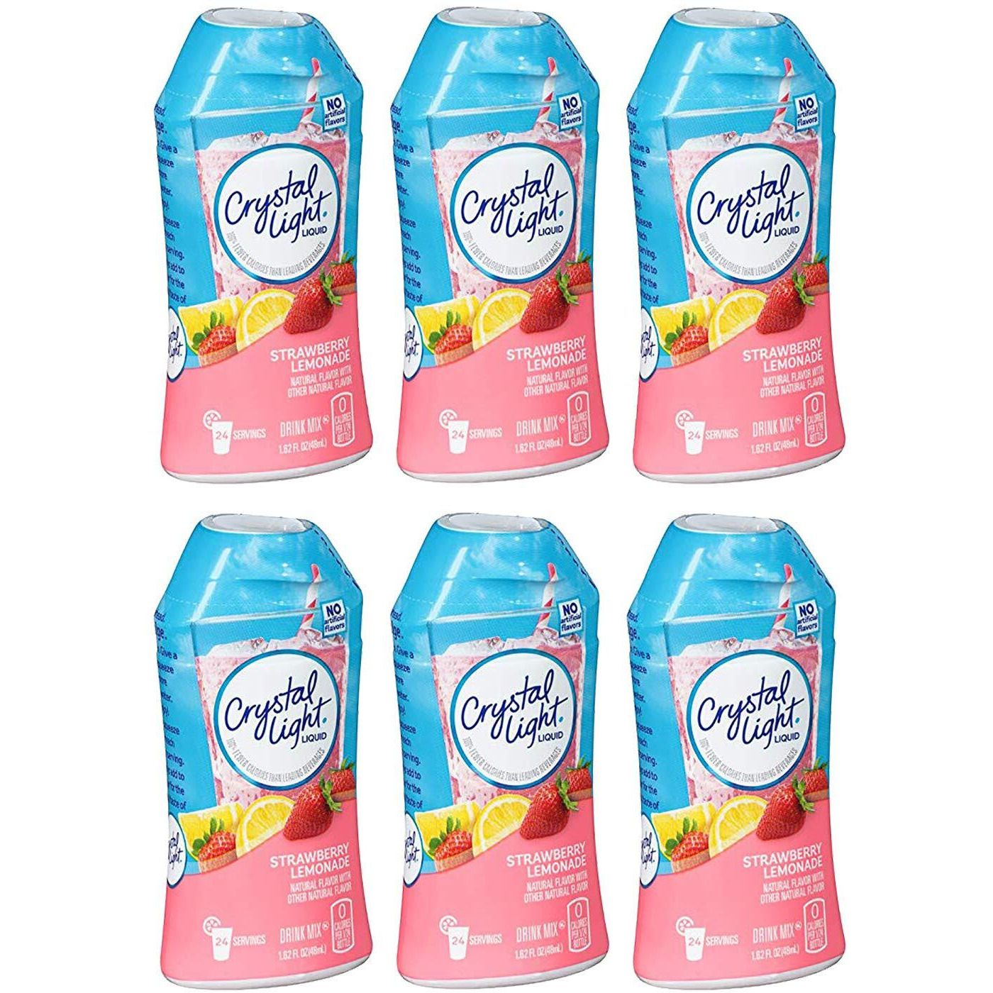 Crystal Light Liquid Drink Mix, Strawberry Lemonade, 1.62 Fl. Oz. (Pack Of 6)
