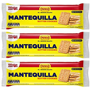 Pozuelo Mantequilla Butter Cookies | Made With Real Butter | Great With Coffee | 11.0 Oz (Pack Of 3)
