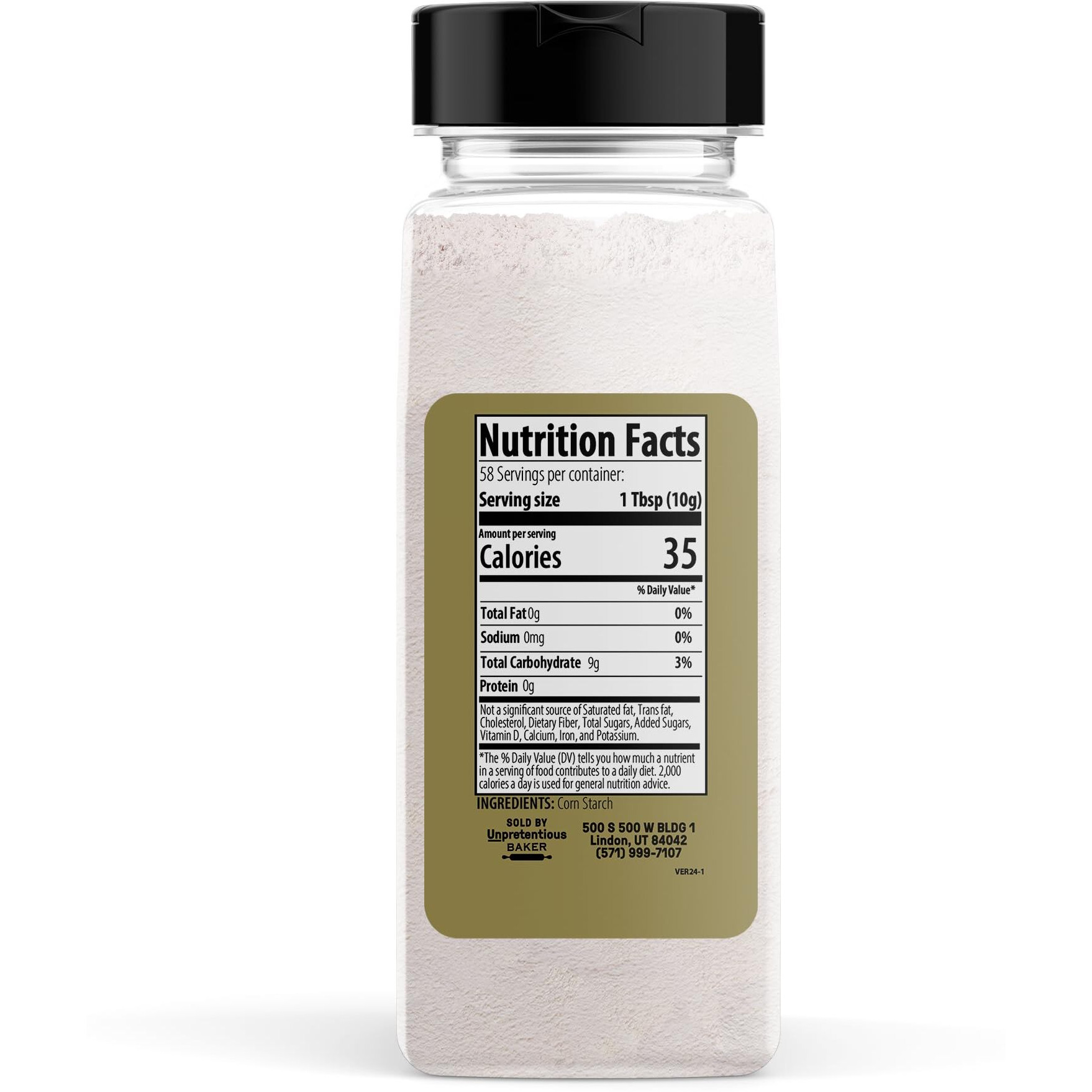 Unpretentious Corn Starch, 4 Cups, Thickening Agent, For Bulk Baking & Cleaning Use