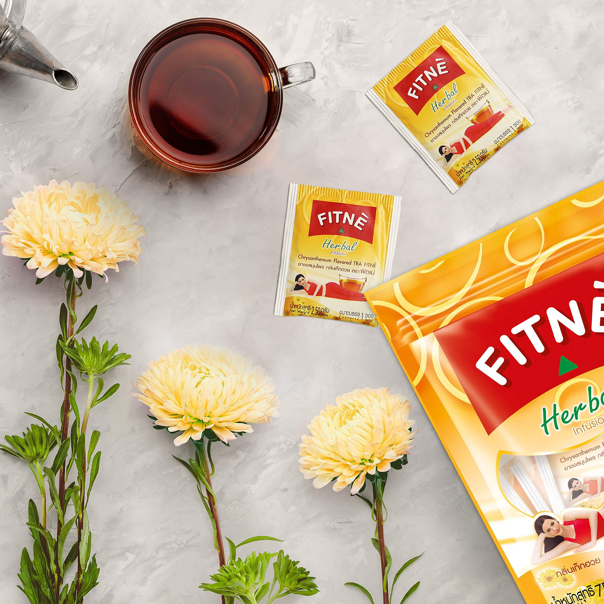Fitne Chrysanthemum Herbal Tea Senna Infusion Smooth Mild Soothing Beverage Natural Gentle Detox Cleanse No Calories Caffeine Free, 30 Tea Bags