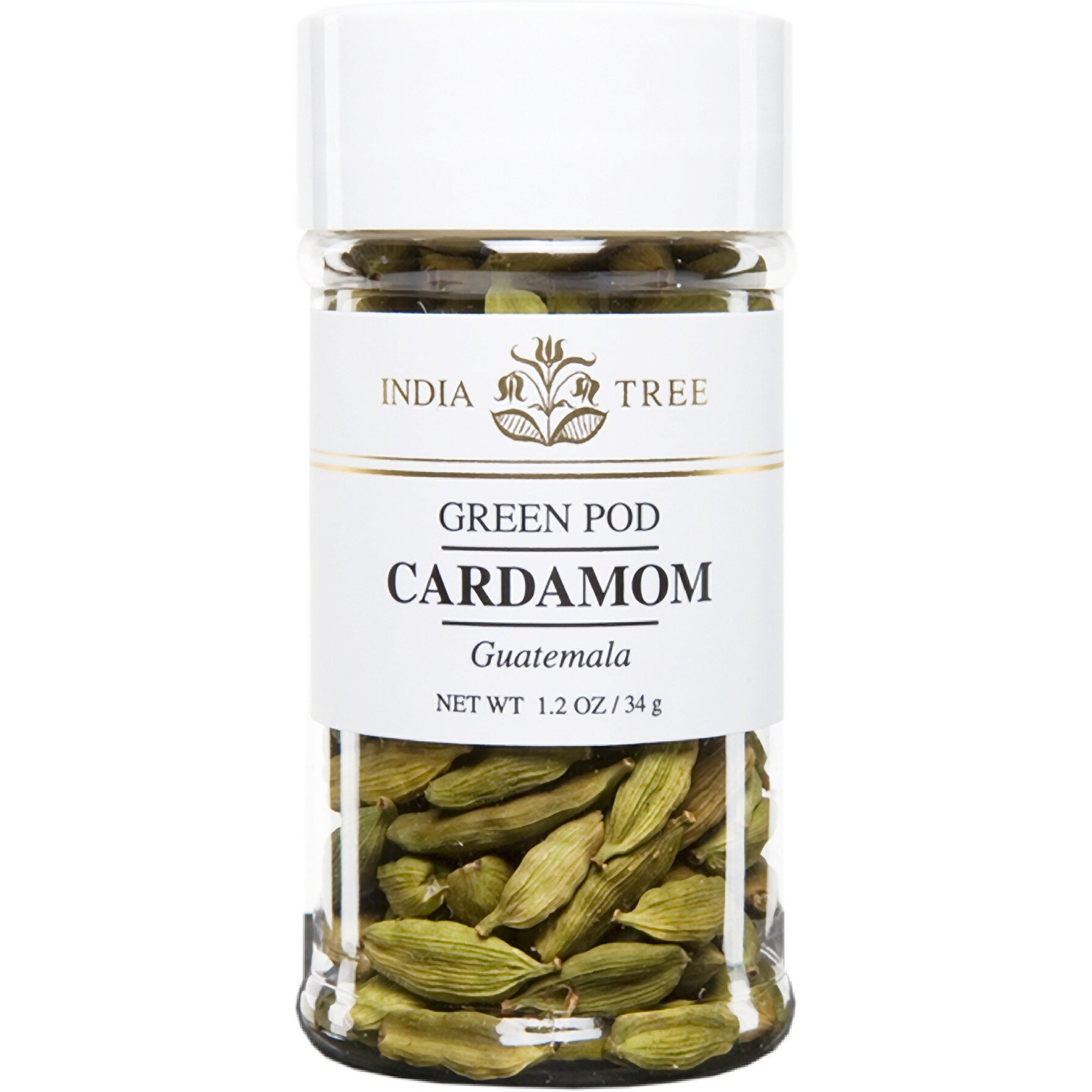 India Tree Cardamom, Green Pod, 1.2 Ounce