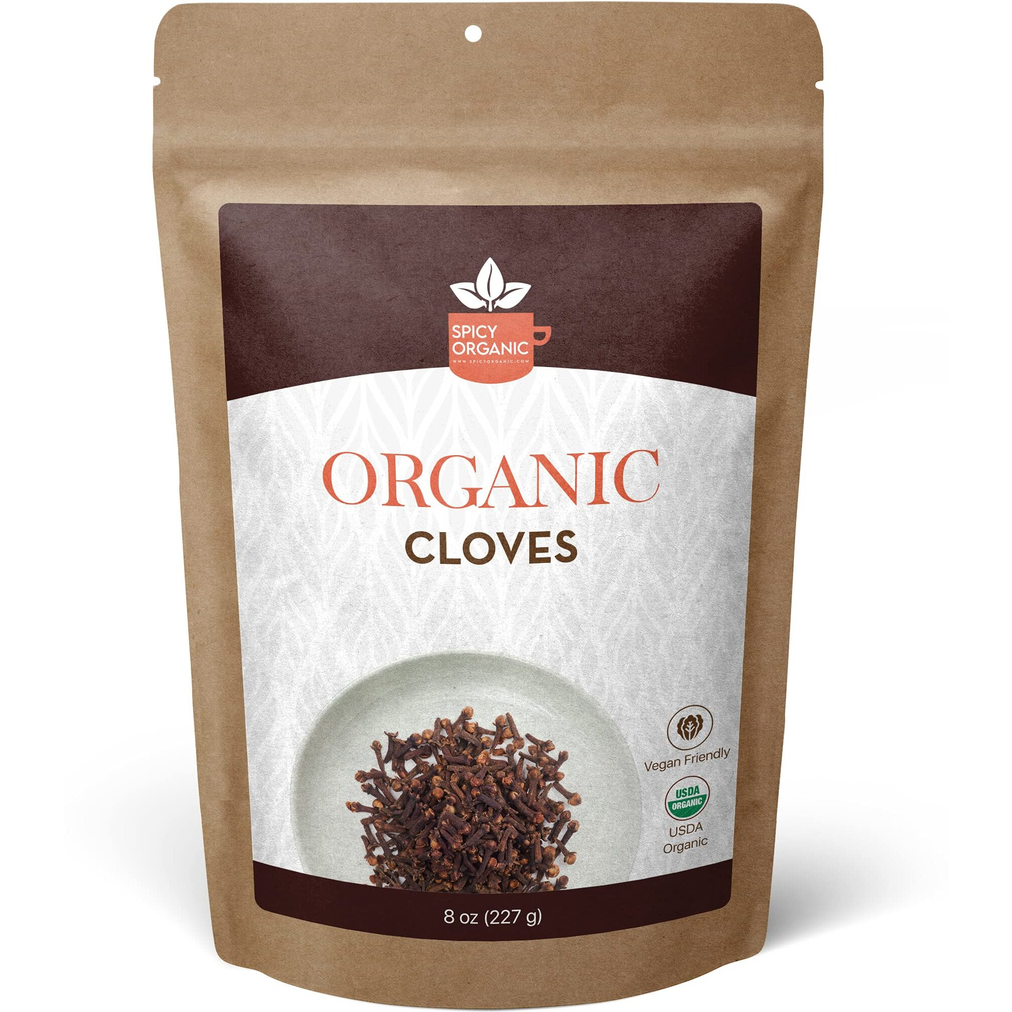 Spicy Organic Cloves Whole - 100% Pure Usda Organic - Non-Gmo, Keto Friendly, Non-Irradiated Fresh Clove Seed Spice - 8 Oz