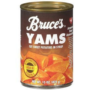 Bruce's Yams, Sweet Potatoes In Syrup, 15 Oz Can (8 Pack) By Bruce Foods