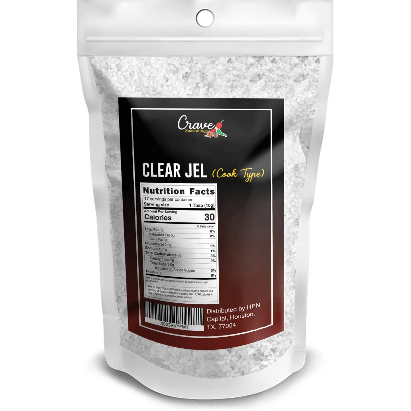 Crave Clear Jel Powder 6 Ounce Bag - Non-Gmo Cook Type Powder - For Canning, Cooking And Pie Filling - Unflavored