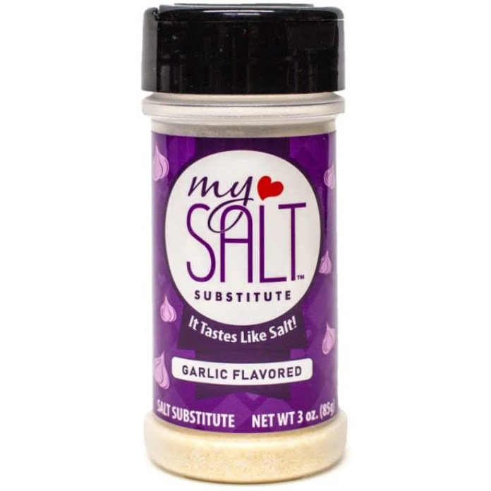 Mysalt Garlic Flavored Salt Substitute - Great For Sprinkling On Steamed Veggies, Rubbing On Meat And Poultry And Seasonings