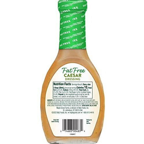 Maple Grove Farms Fat Free Salad Dressing, Caesar, 8 Ounce (Pack Of 12)