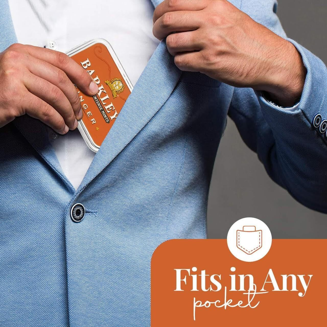 Barkleys Ginger Breath Mints - Strong Ginger Flavor Cool Mint Candy For Party, After Dinner, Wedding, Every Day Use - Vegan Breath Mints In Reusable Classic Travel Tins - 50-Count, 1-Pack