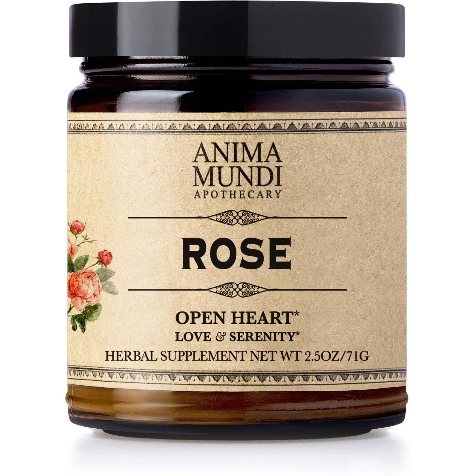 Anima Mundi Rose Petal Powder With Dried Rose Buds - Love + Serenity Rose Powder - For Heart Chakra - Fluffy, Aromatic Dried Rose Petals For Teas, Lattes, Desserts, And More (2.5Oz / 71G)