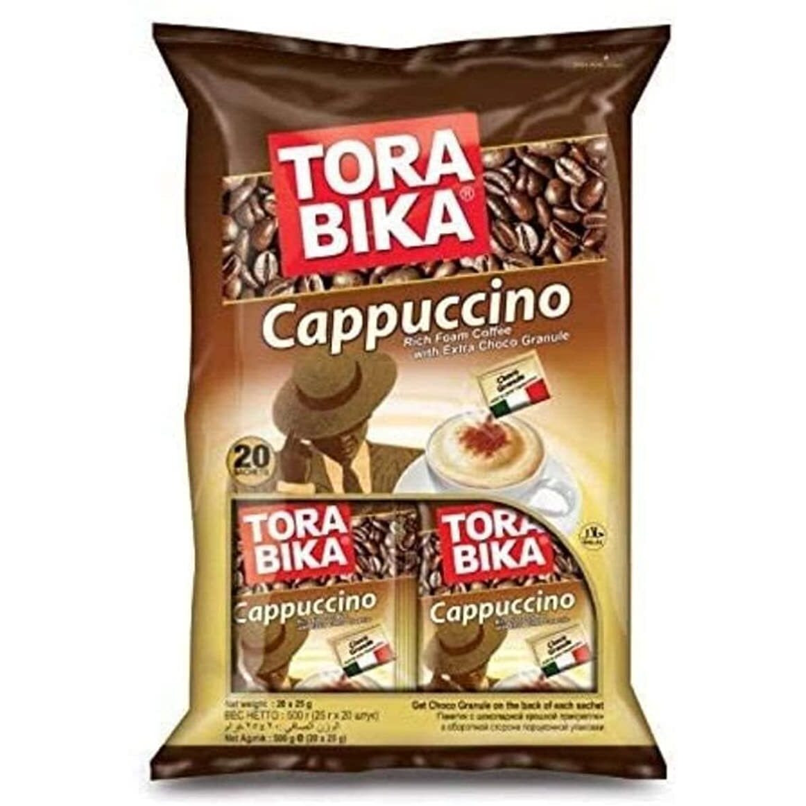 Torabika Cappuccino Instant Coffee 20-Ct, 500 Gram