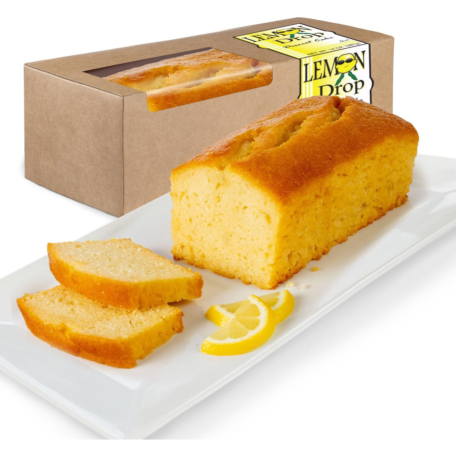 Beatrice Bakery Co. Lemon Drop Liqueur Cake Bar, Gramdma's Sweet And Savory Freshly Made Liqueur Cake, Est. 1917 (14 Oz Box)