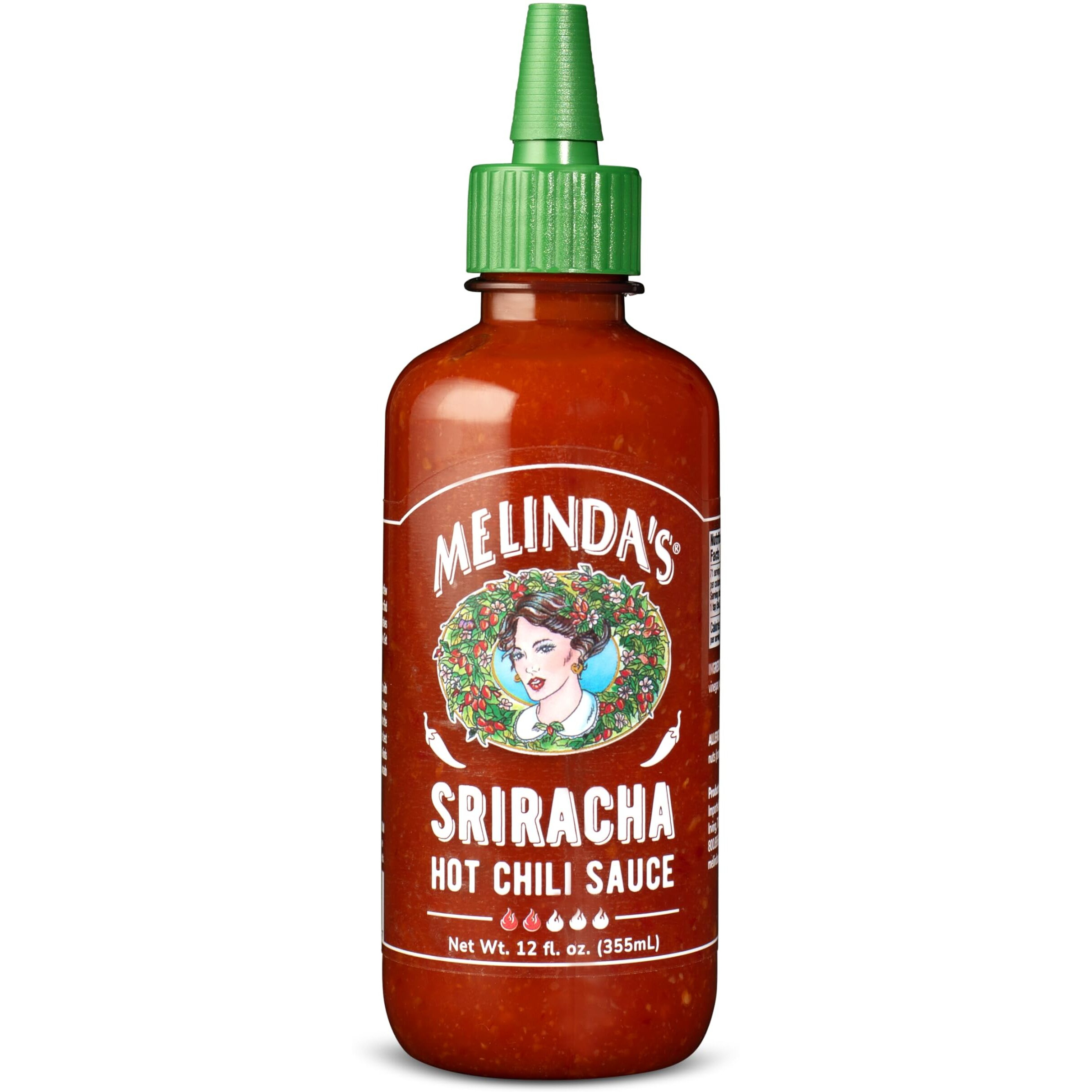 Melindas Sriracha Hot Sauce - Classic, Gourmet Sriracha Sauce Made With Fermented Red Jalapeos & Garlic - Keto, Kosher, Vegan, Non-Gmo And Gluten Free Hot Sauce - 12Oz, 1 Pack