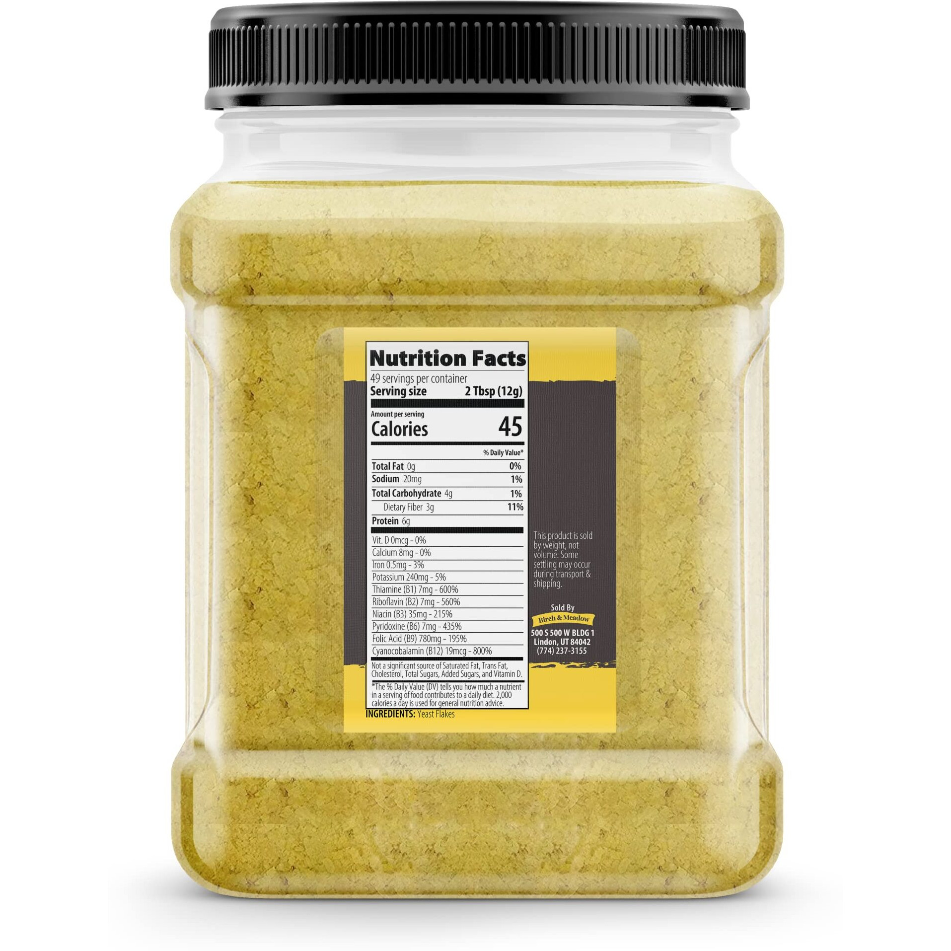 Birch & Meadow 1.3 Lb Of Nutritional Yeast, Popcorn, Yummy Nooch