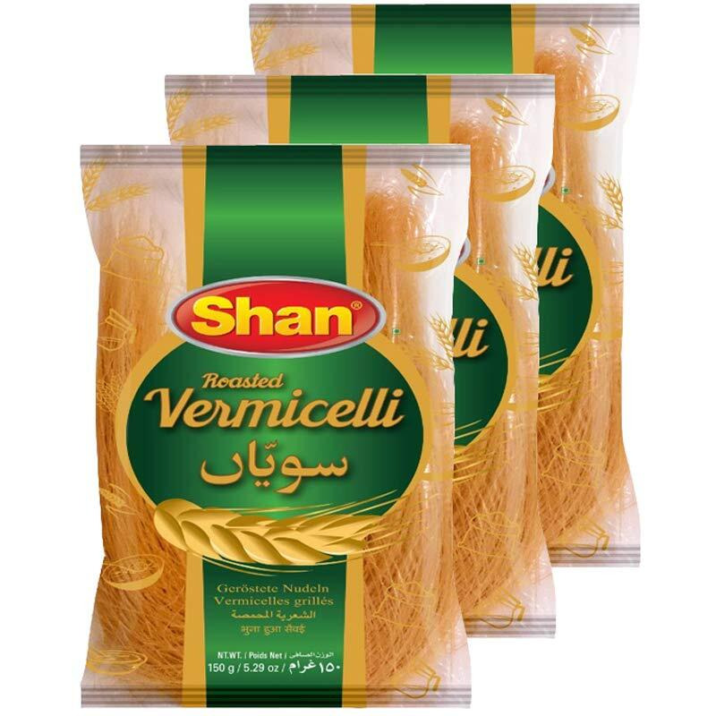 Shan - Roasted Vermicelli, 5.29 Oz (150G), Traditional Taste, Easy To Cook, Vegetarian (Pack Of 3)